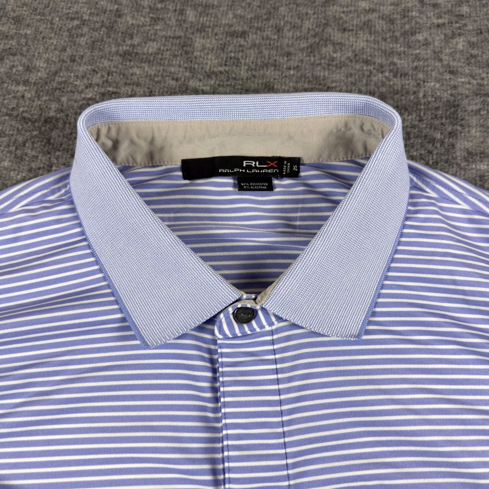 RLX Ralph Lauren RLX Ralph Lauren Polo Shirt Mens XL Blue Stripe Golf Performance Stretch Knit Size US XL / EU 56 / 4 - 4 Thumbnail