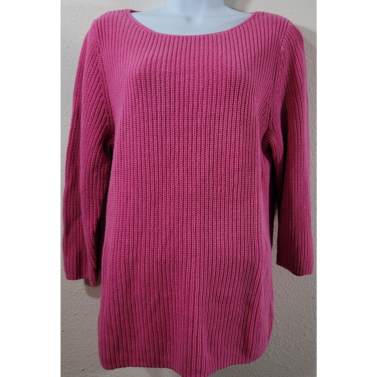 Old Navy Old Navy Pink Knitted Scoop Neck Sweater Top XLTG 3/4 Sleeve Size XL / US 12-14 / IT 48-50 - 1 Thumbnail