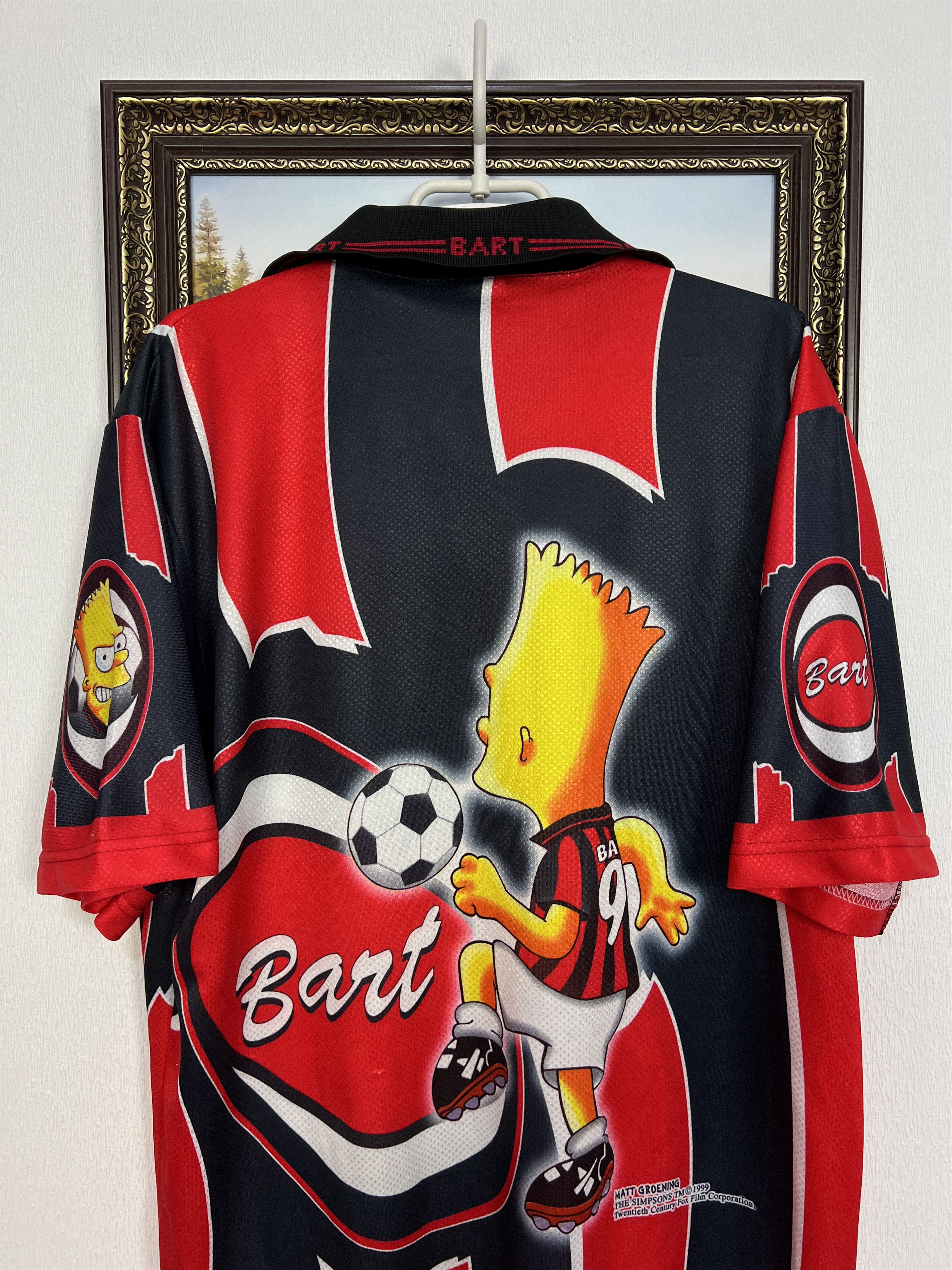 The Simpsons AC Milan Bart Simpson Football Shirt Print Maglia Jersey Size US XL / EU 56 / 4 - 9 Thumbnail
