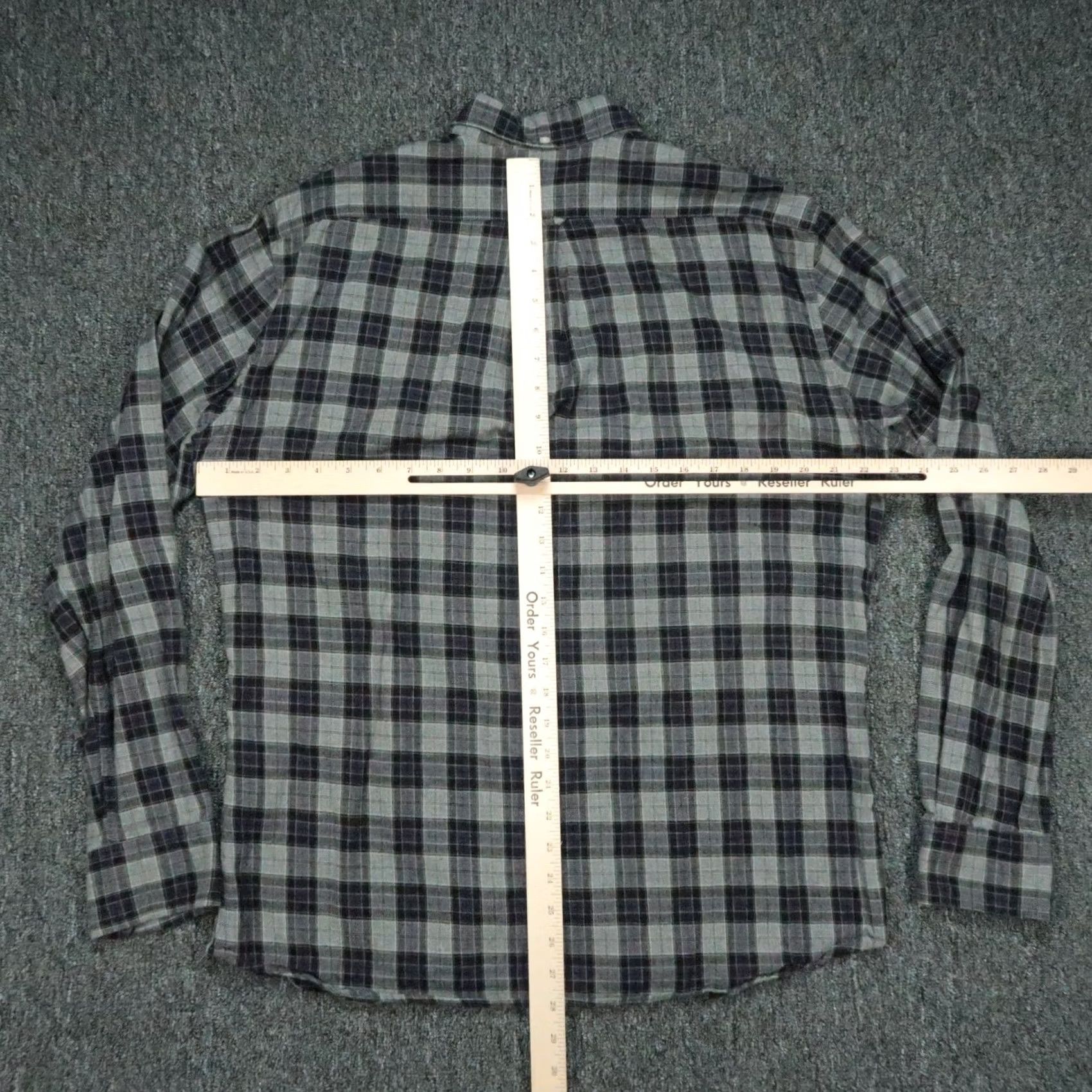 Gustin Gustin Shirt Mens XL Gray Plaid Long Sleeve Button-Down Pocketed Vintage No Size US XL / EU 56 / 4 - 4 Thumbnail