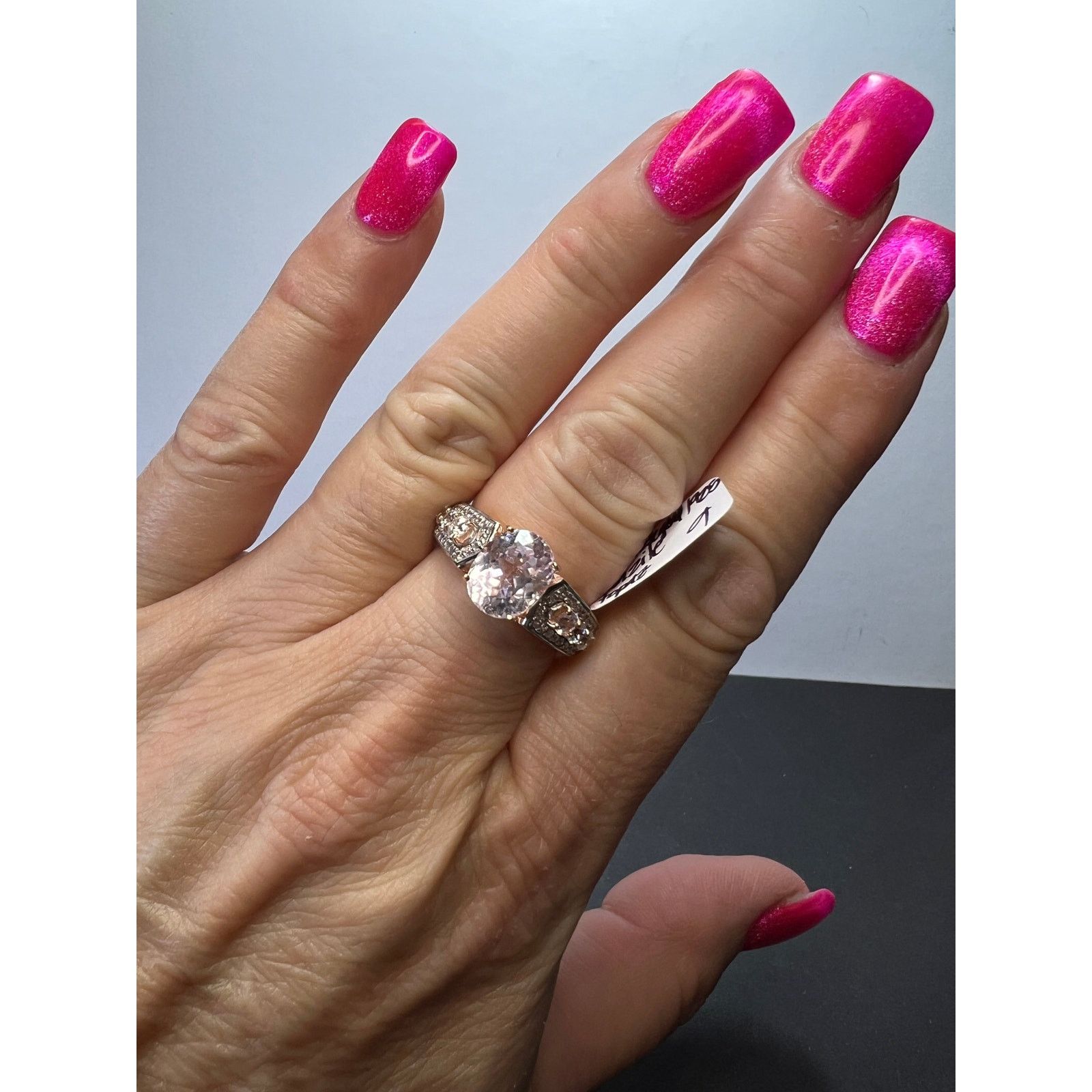 Other Pink Kunzite Rose Gold Over Sterling Silver Ring size 9 Size ONE SIZE - 6 Thumbnail