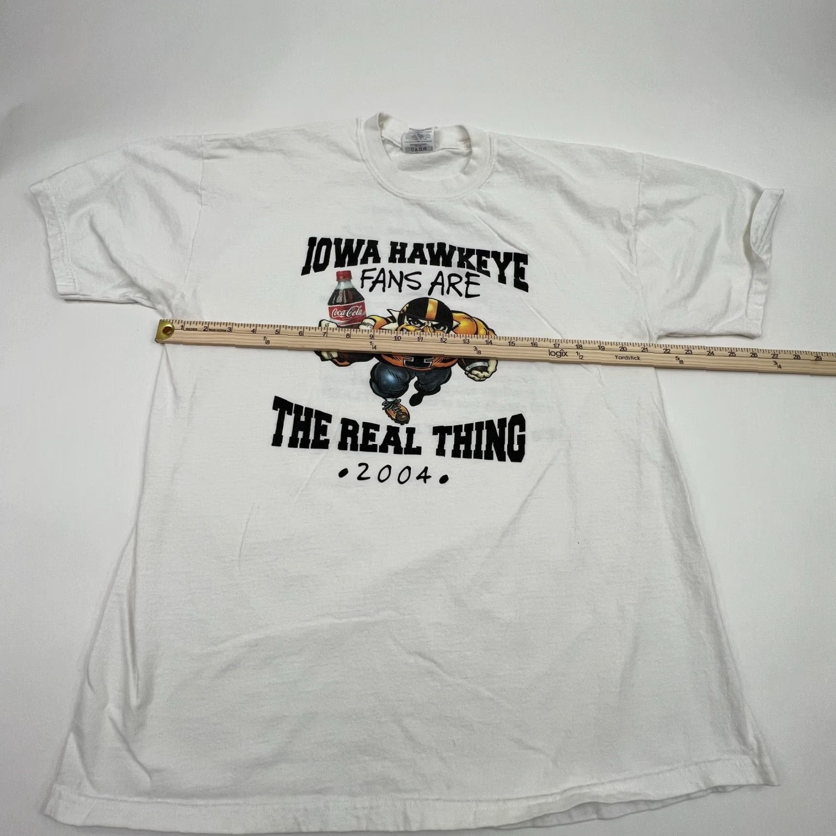 Jerzees VINTAGE JERZEES Iowa Hawkeyes T-Shirt Mens XL White 2004 Graphic College Size US XL / EU 56 / 4 - 6 Thumbnail
