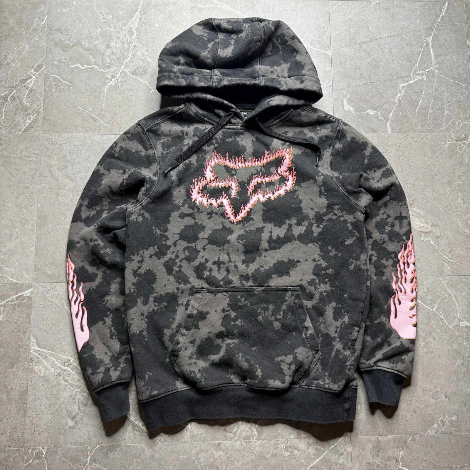Fox Racing Fox Racing Women’s Small Black Hoodie Pink Flames Sleeve Size S / US 4 / IT 40 - 1 Thumbnail