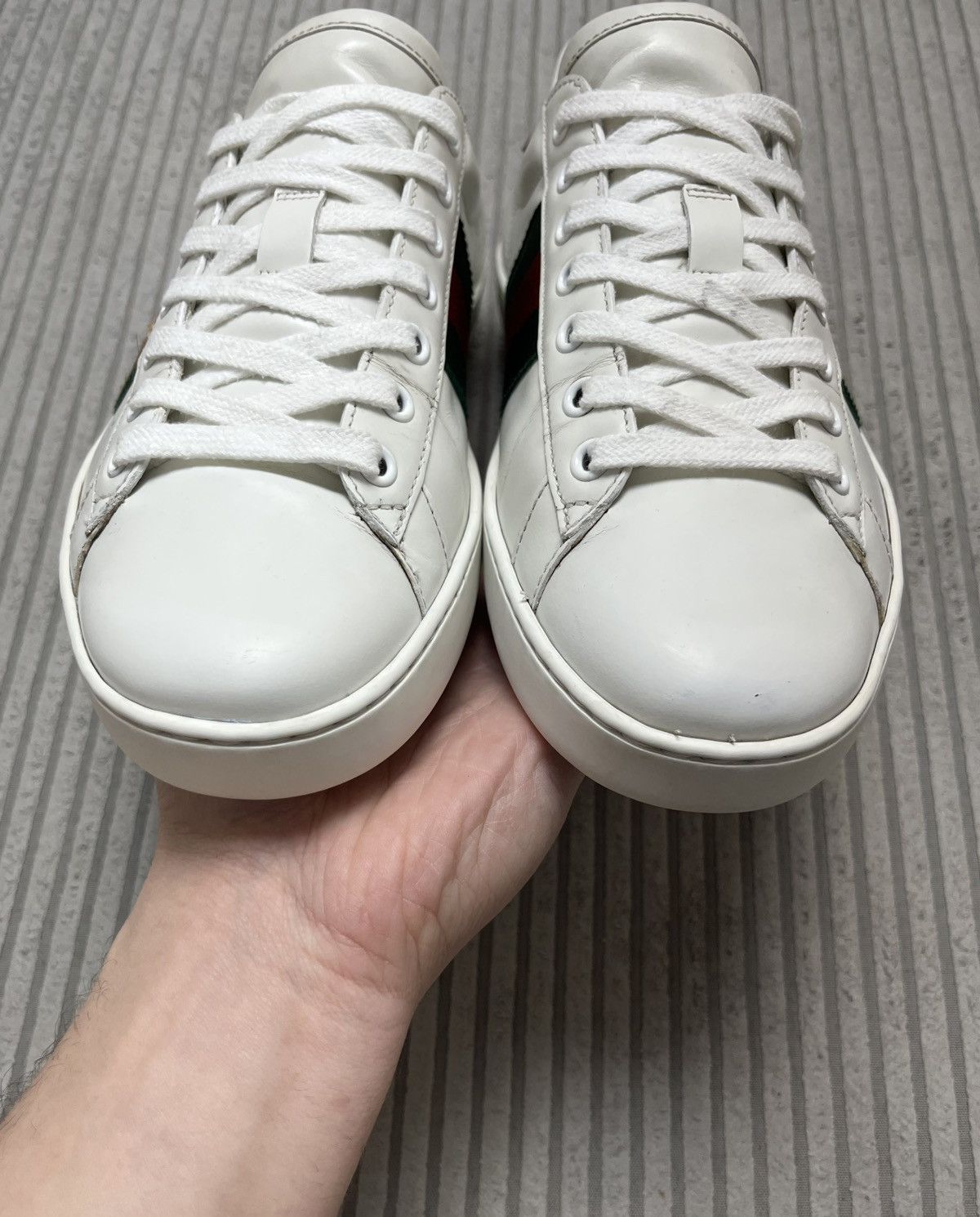 Gucci Gucci Ace Bee Leather Sneakers 00s Size US 6.5 / EU 39-40 - 3 Thumbnail