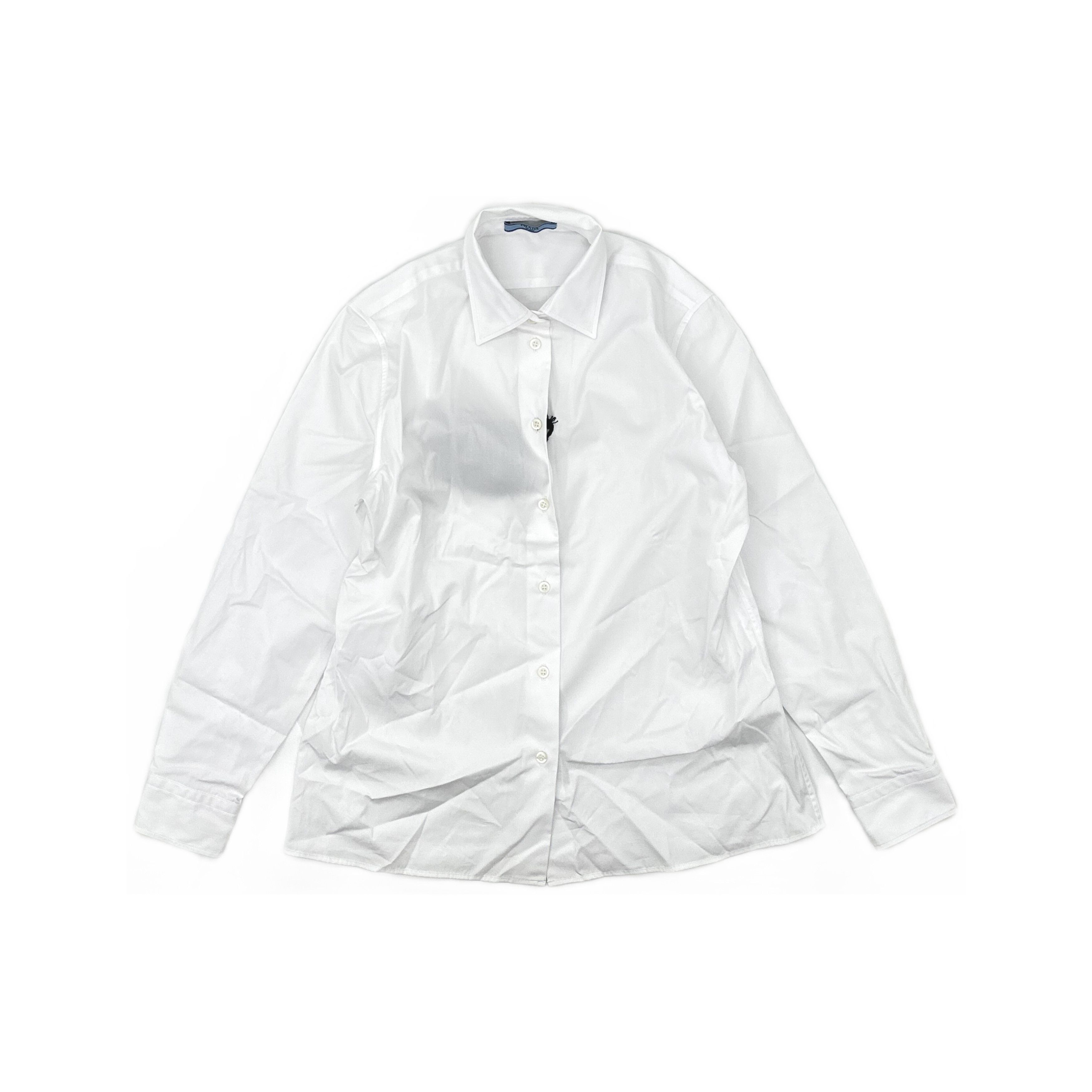 Prada Prada Poplin Button Up Shirt Size M Size US XXS / EU 40 - 1 Thumbnail
