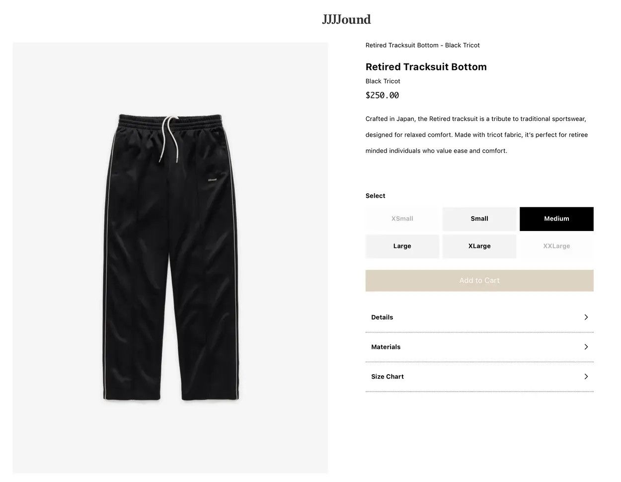Adidas × JJJJound Retired Tracksuit Bottom - Black Tricot Size US 32 / EU 48 - 8 Thumbnail
