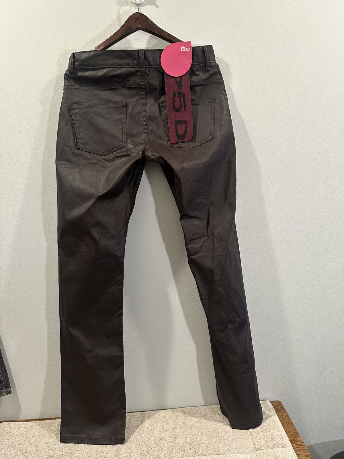 Sp5der Spider Worldwide Coated Front Pocket Jeans Size US 34 / EU 50 - 3 Thumbnail