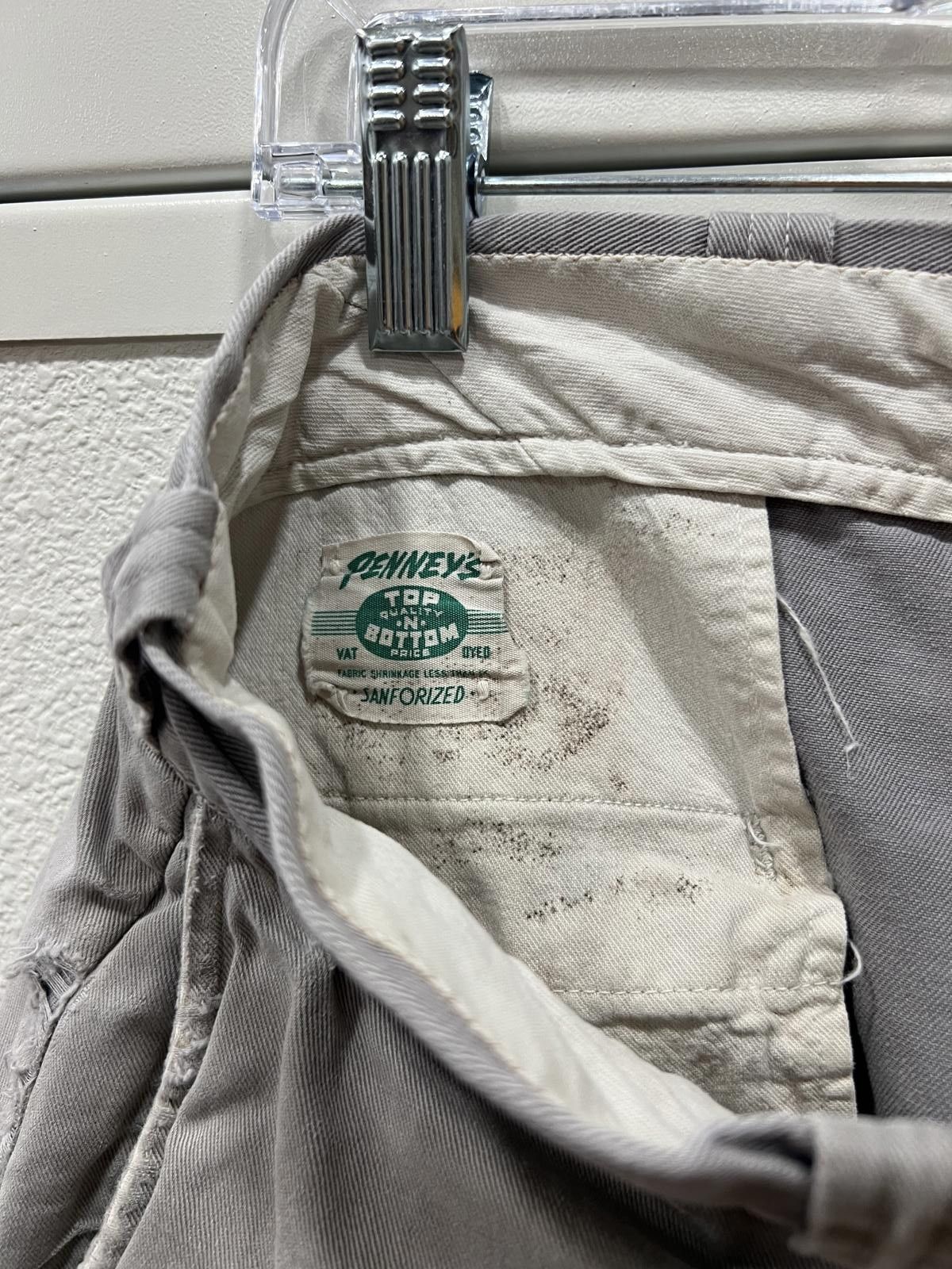 Other 50s/60s Pennys Sanforized Grey Chinos Size US 34 / EU 50 - 5 Thumbnail