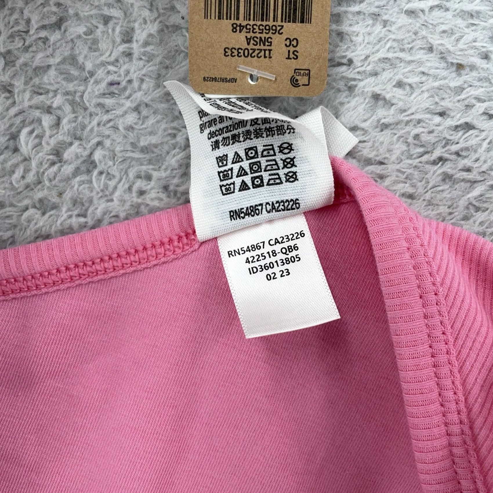 Pinko PINK Victoria's Secret Ribbed One Shoulder Crop Top Womens Small Pink 125618-086 Size S / US 4 / IT 40 - 7 Thumbnail