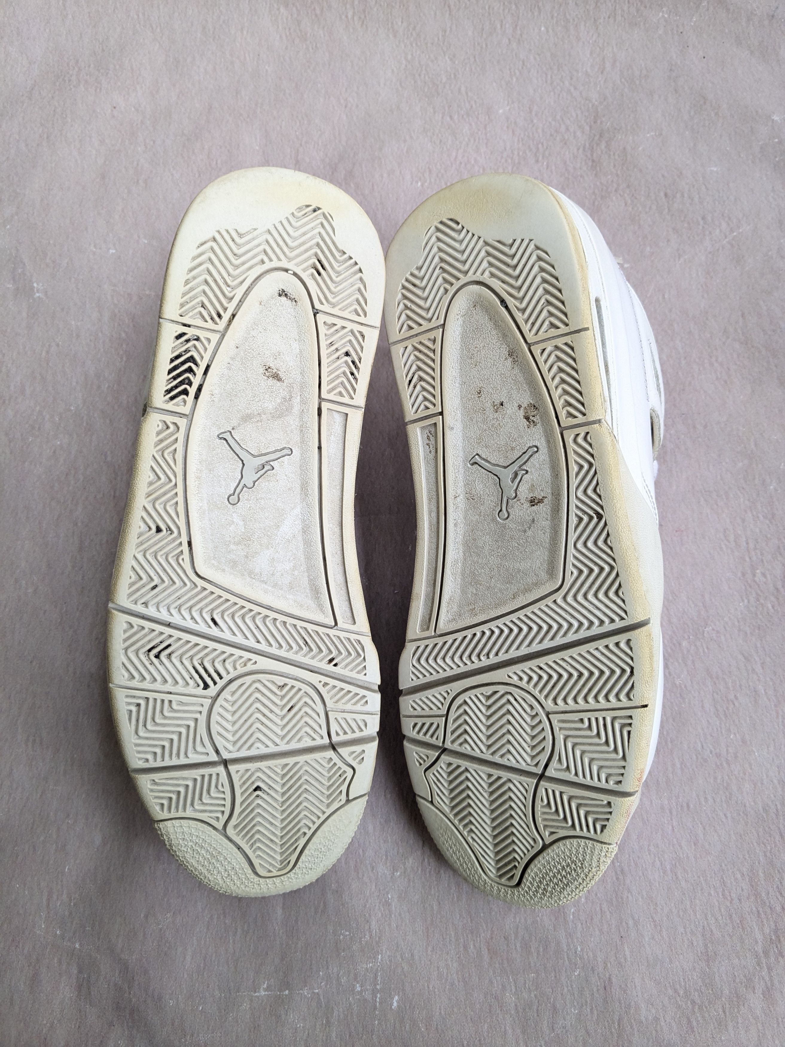 Jordan Brand Nike Air Jordan 4 Retro Pure Money 12 White Silver Leather Size US 12 / EU 45 - 11 Thumbnail