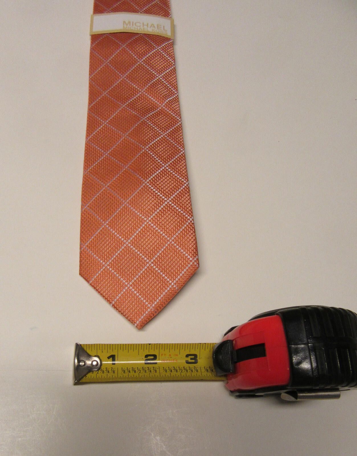 Michael Kors Michael Kors Necktie Tie Orange Diamond Pattern New NWT Size ONE SIZE - 4 Thumbnail