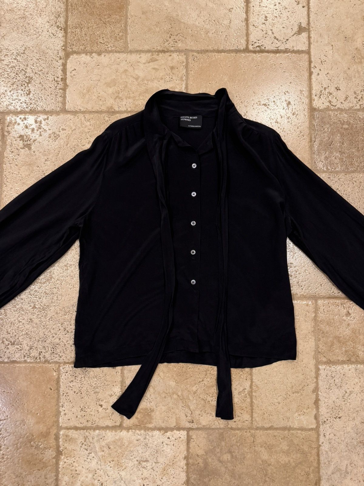 Enfants Riches Deprimes Enfants Riches Deprimes FW24 Black Pussy Bow Shirt Size US XL / EU 56 / 4 - 3 Thumbnail