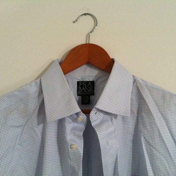 Jos. A. Bank JOS.A.BANK MENS 100% EGYPTIAN COTTON DRESS SHIRT 17-34 Size US XL / EU 56 / 4 - 1 Thumbnail