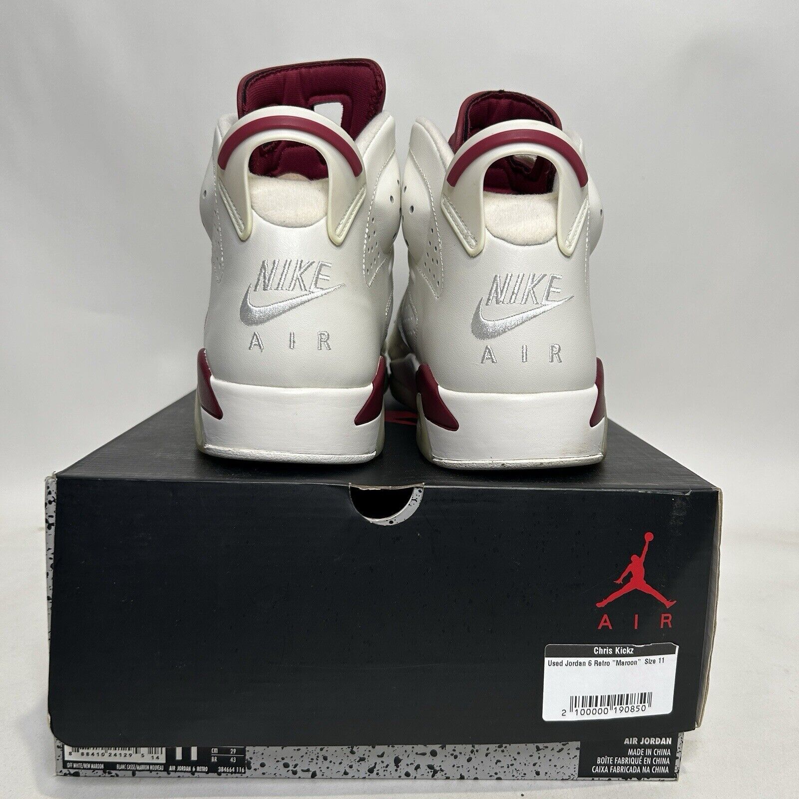Nike Nike Air Jordan 6 Retro OG “Maroon” 2024 Size US 11 / EU 44 - 4 Thumbnail