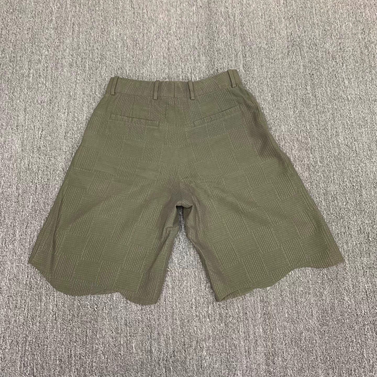 Louis Vuitton Lv Green Silk Damier Shorts 44 95 New Size US 31 - 2 Thumbnail