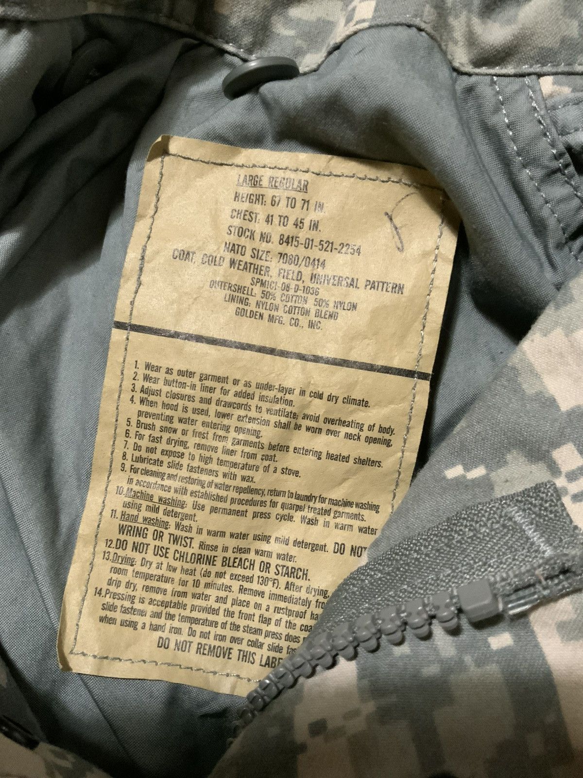 Other Golden US Army Military Digital Camo Field Utility Jacket Size US L / EU 52-54 / 3 - 6 Thumbnail