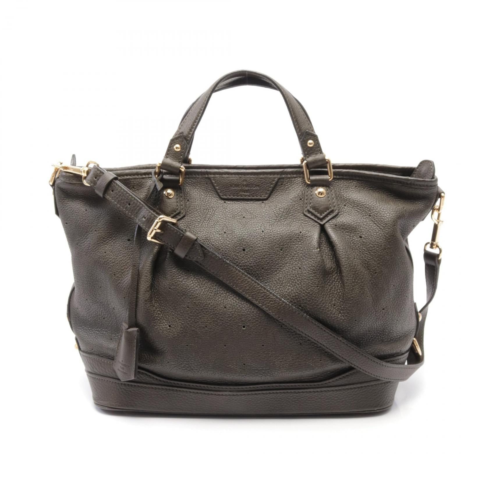 Louis Vuitton Louis Vuitton Stella Pm Mahina Emroad Handbag Leather Khaki Green Size ONE SIZE - 1 Thumbnail