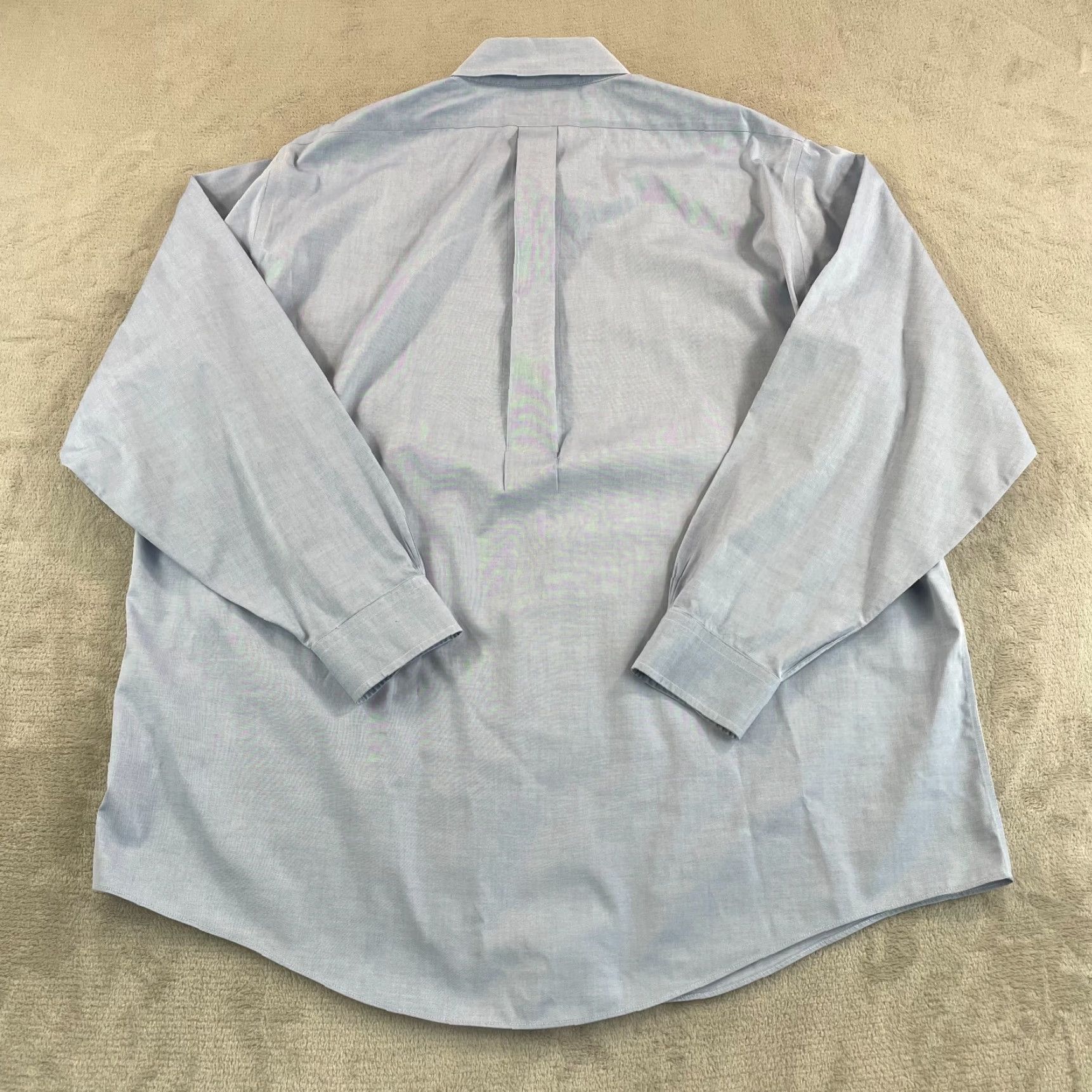 Brooks Brothers Brooks Brothers Dress Shirt Men 17.5 Non-Iron Classic Fit Long Sleeve Pocket Blue 90s Classic Designer Preppy Mens Size 48R - 4 Thumbnail