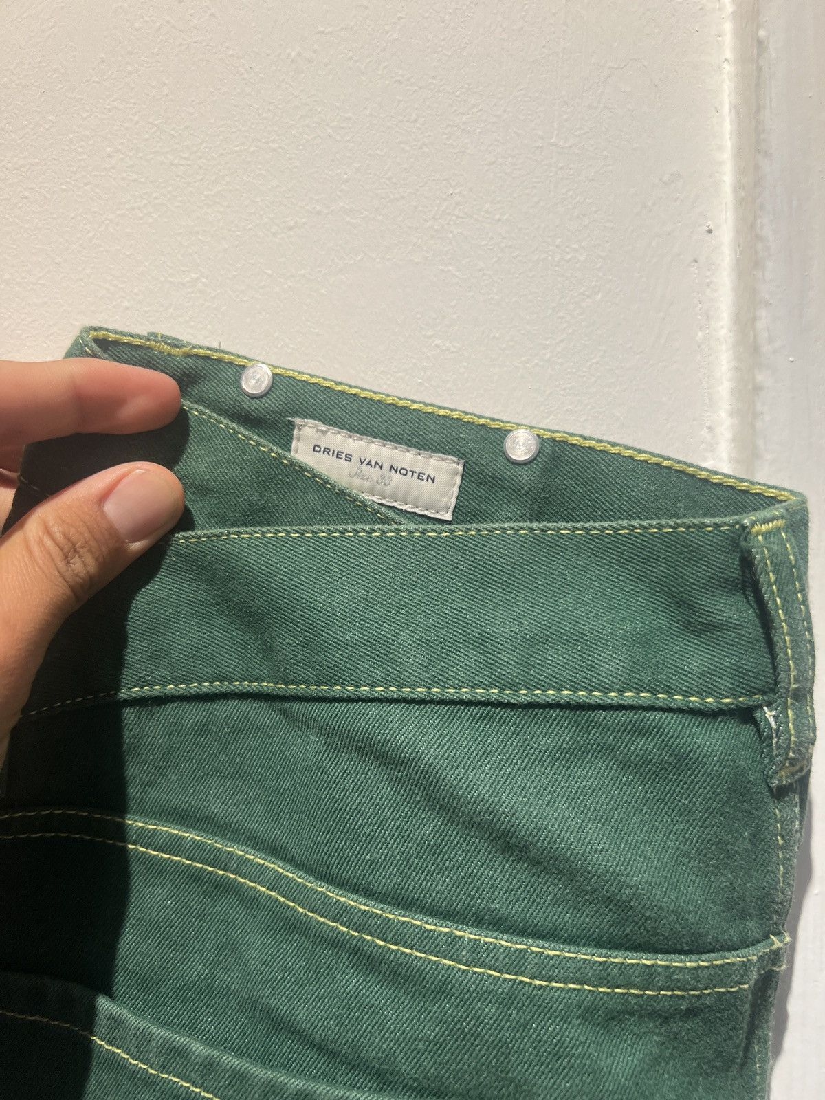 Dries Van Noten Green carpenter dries jeans Size US 33 - 5 Thumbnail