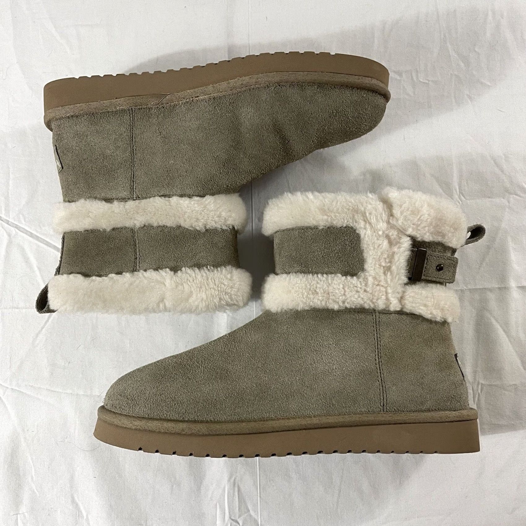 Ugg Koolaburra By Ugg Women's BARLEE Mini Boots Dune Gray 1133079 Mini Bootie Winter 7 US Womens Gray 38 EU XS-regular (adult) - 1133079-210 Size US 5 / IT 35 - 7 Thumbnail