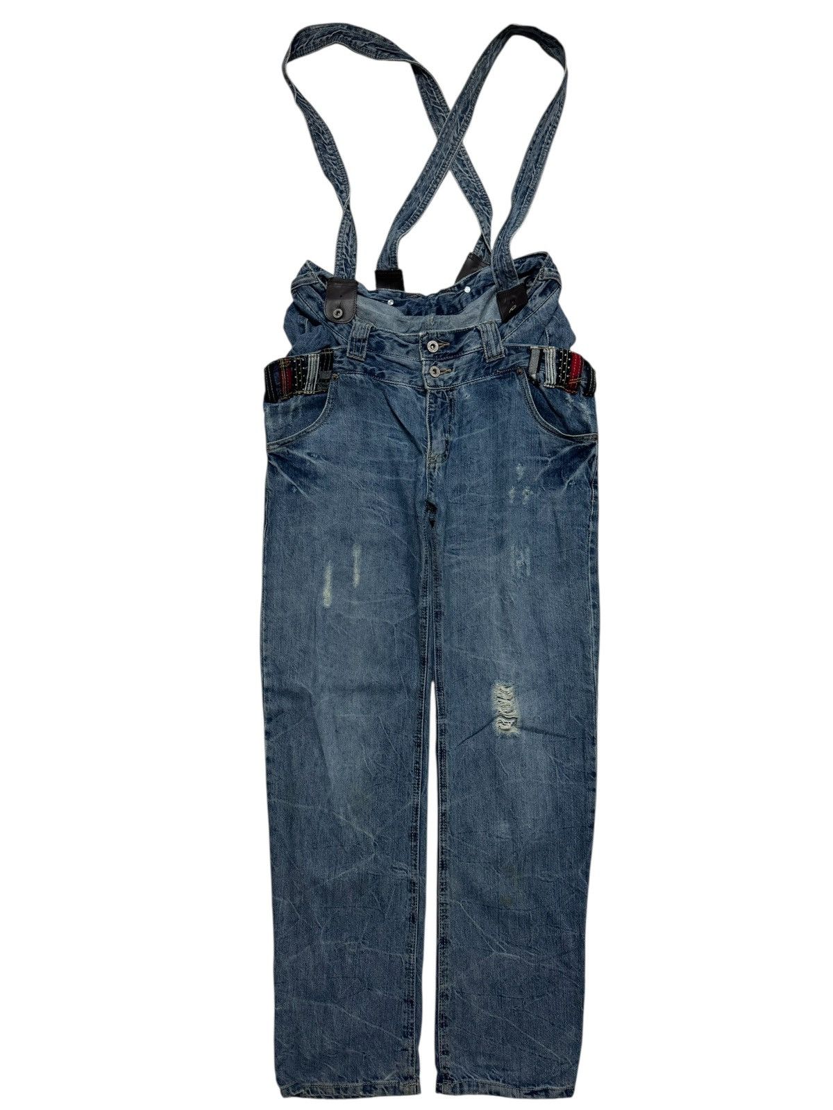 PPFM 💥RARE DOUBLE WAIST💥VTG JAPANESE OVERALL DOUBLE WAIST GRUNGE Size US 30 / EU 46 - 2 Thumbnail