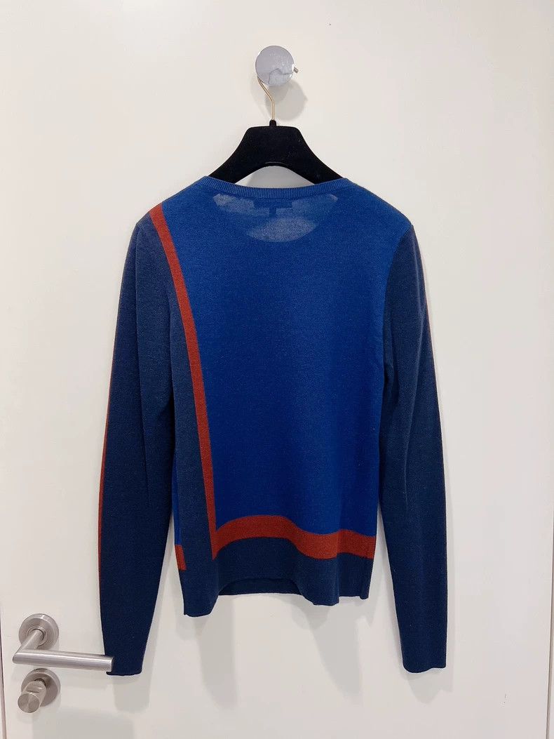 Loro Piana Loro Piana Dark blue color-blocked velvet sweater 2506-Next Size XS / US 0-2 / IT 36-38 - 2 Thumbnail