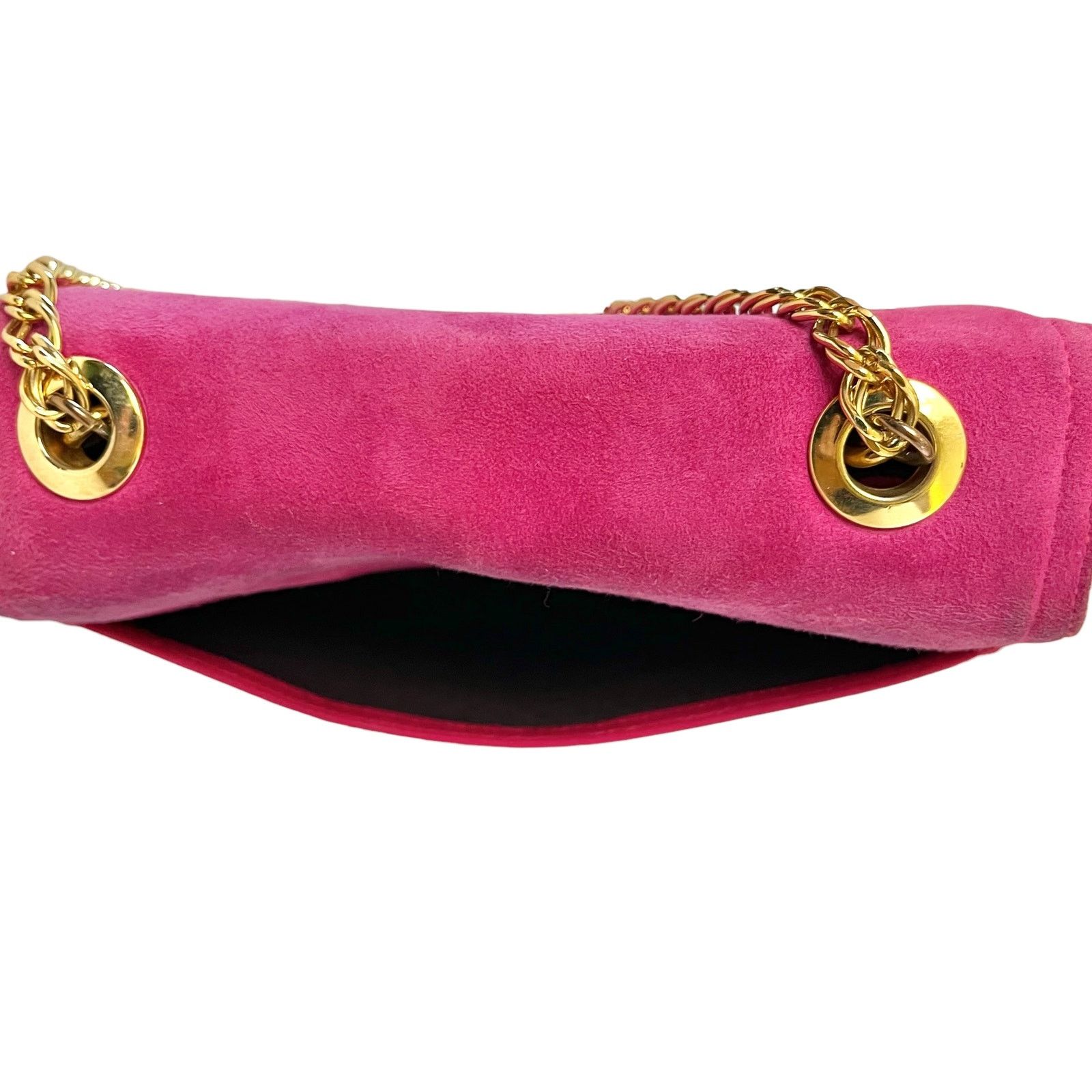 Vintage Vintage Frenchy of California Pink Suede Chain Strap Bag Size ONE SIZE - 8 Thumbnail
