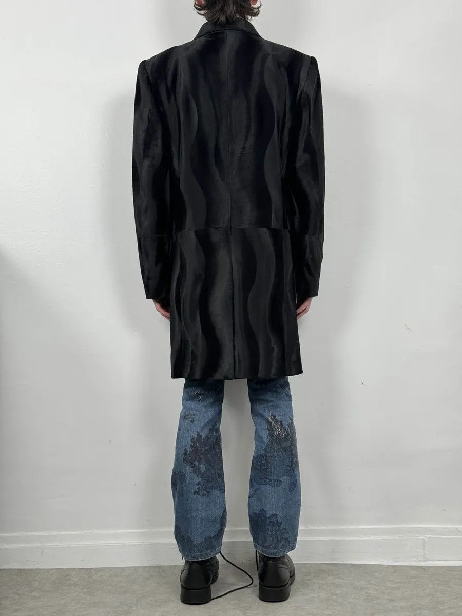 Versace 2000s Versace Faux Fur Black Imperial Trench Coat Size US M / EU 48-50 / 2 - 4 Thumbnail