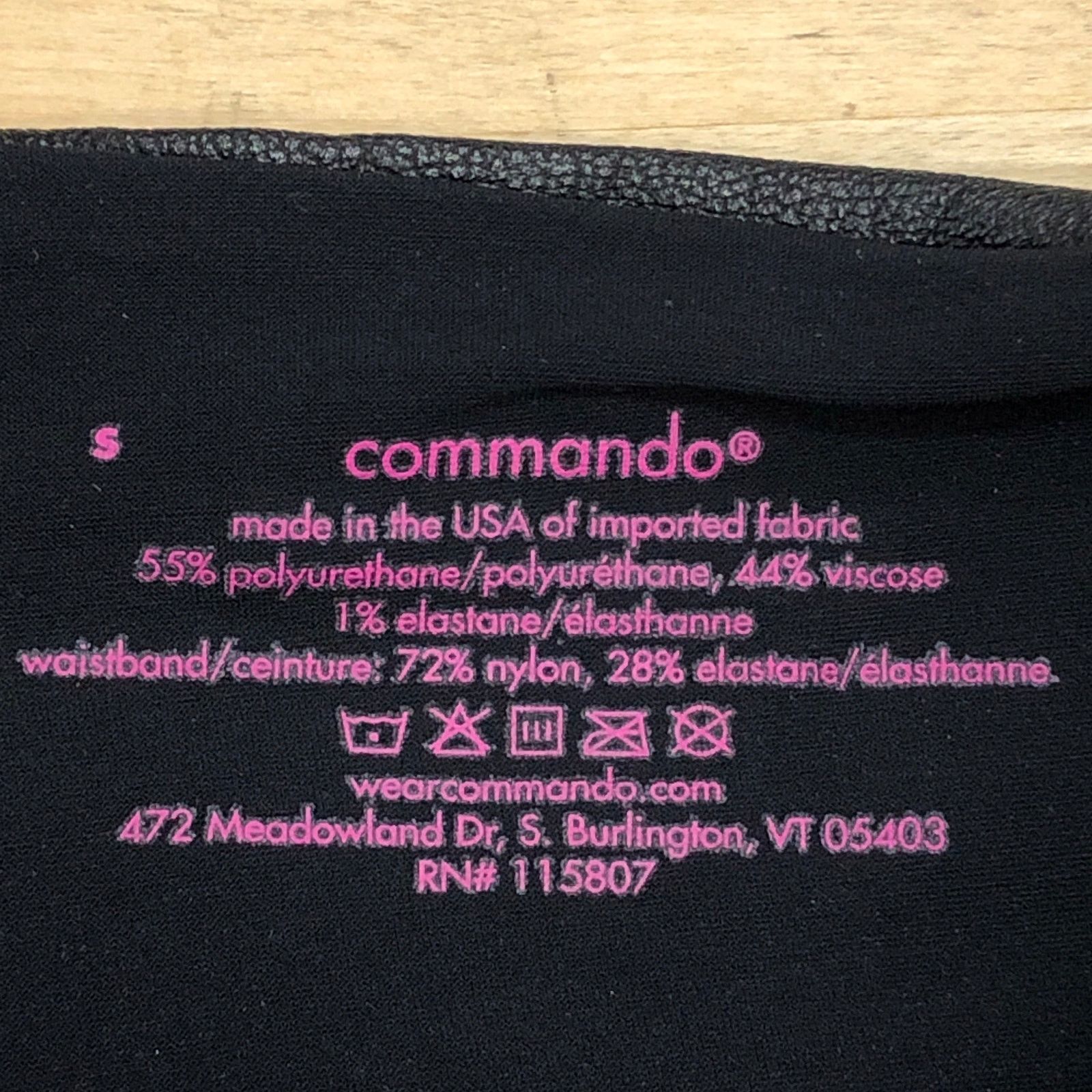Commando Commando Sz S Leggings Faux Leather Stretch High Rise Black Size 22" - 9 Thumbnail