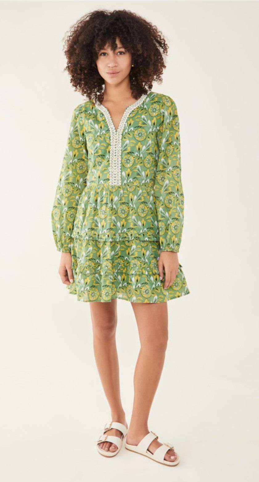 Other Roller Rabbit Zanna Naema V-Neck Embroidered Dress Size XS / US 0-2 / IT 36-38 - 1 Thumbnail