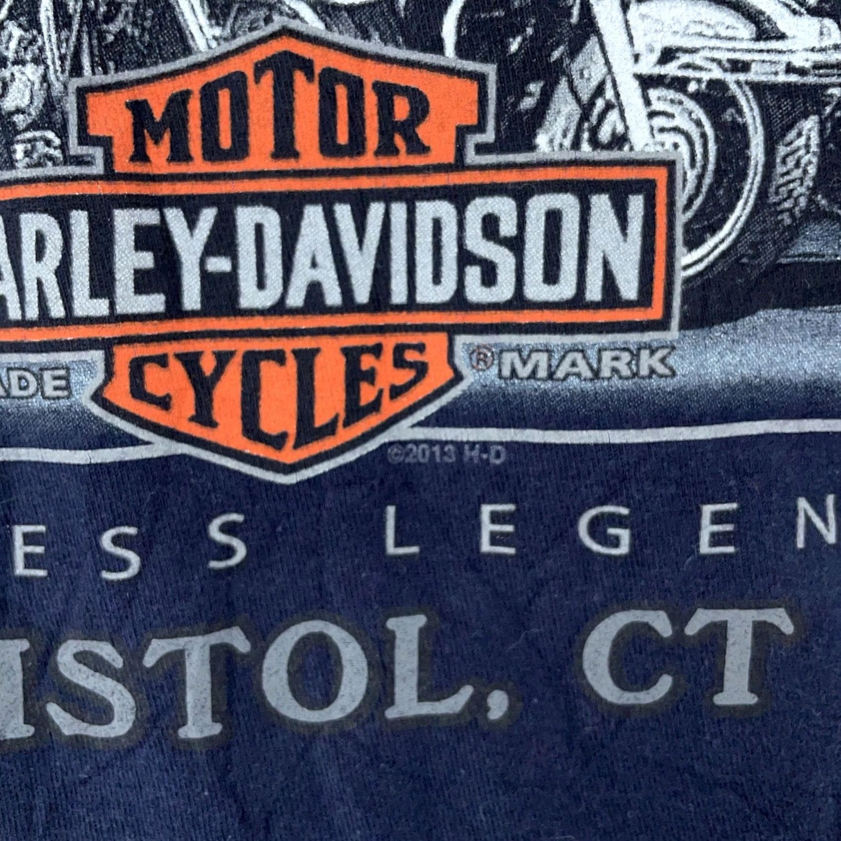 Harley Davidson Harley-Davidson Skull Pocket Shirt XL Blue Graphic Print Short Sleeve Crew Neck Men T-Shirt Sizing Pockets Vintage: No Size US XL / EU 56 / 4 - 7 Thumbnail
