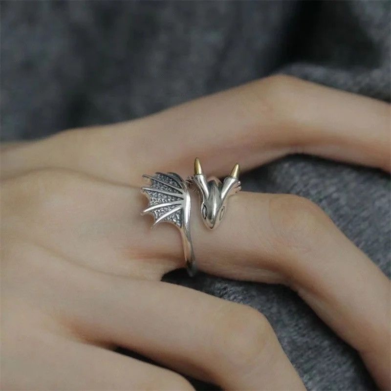 Jewelry × Vintage Vintage Flying Dragon Adjustable Ring Size ONE SIZE - 3 Thumbnail