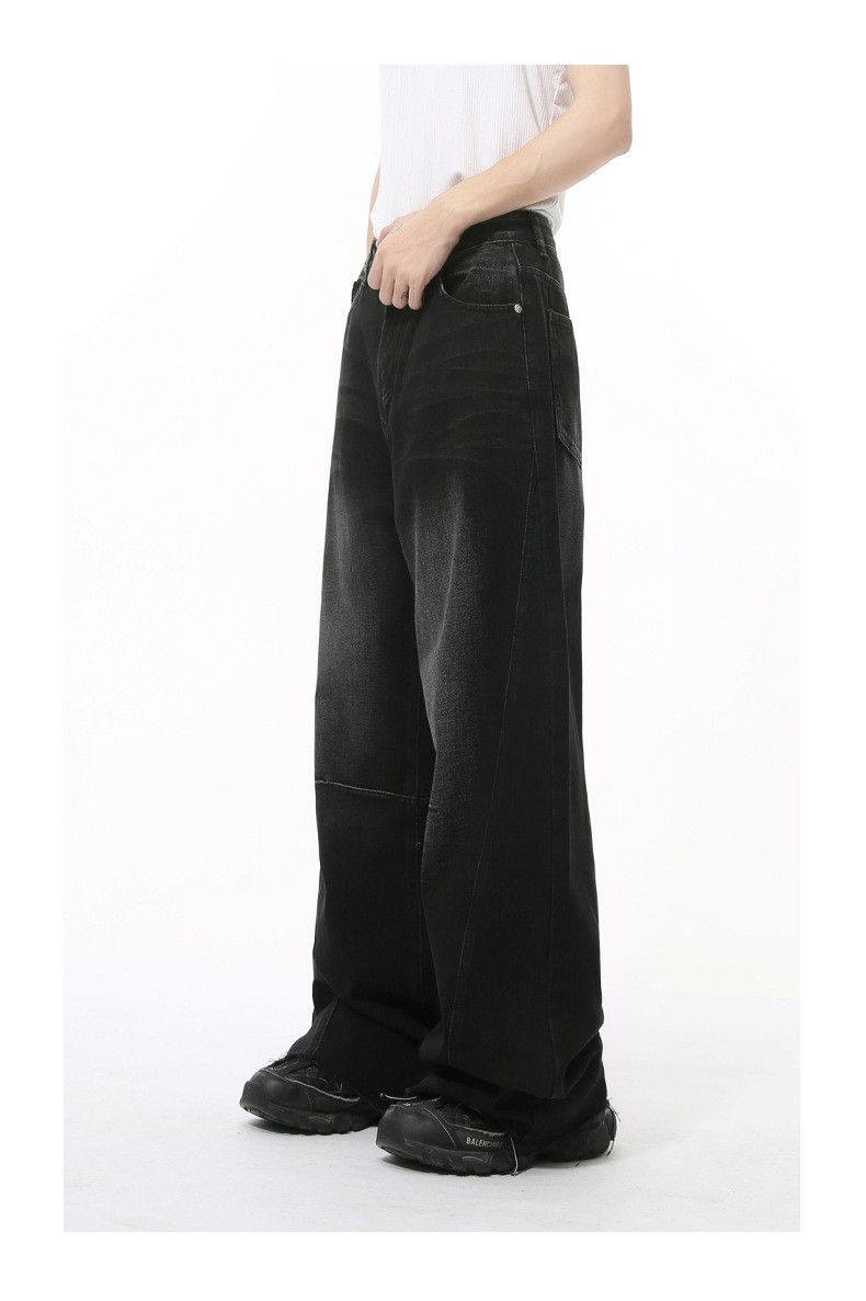 Japanese Brand × Jean Washed distressed hip-hop loose wide-leg straight jeans Size US 32 / EU 48 - 5 Thumbnail