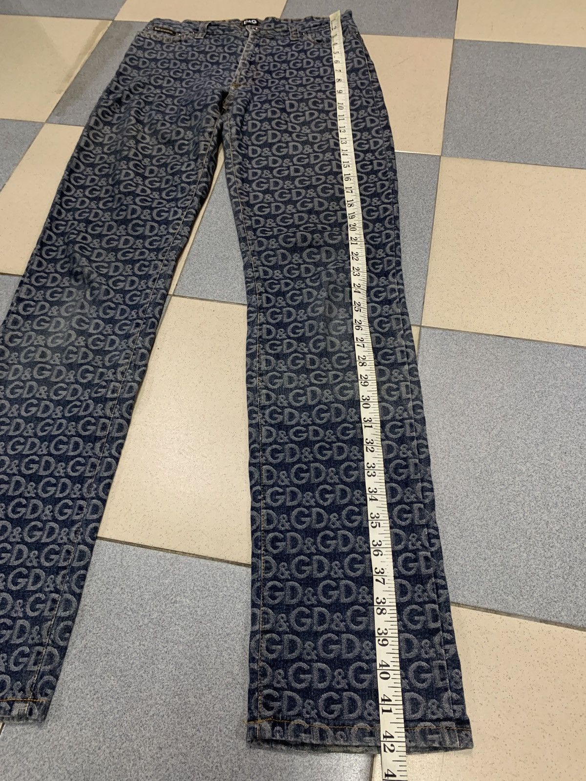 Dolce & Gabbana Vintage 2000s Dolce & Gabbana Monogram Jeans Size US 28 / EU 44 - 22 Thumbnail