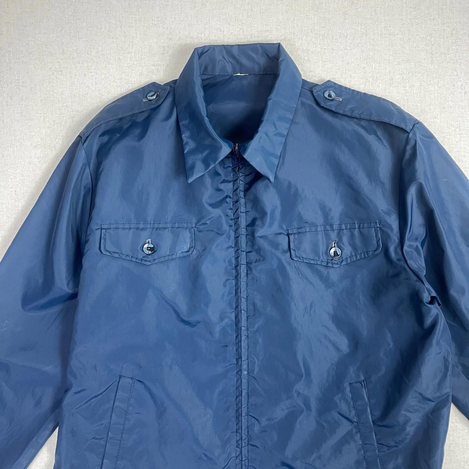 Other Blue Nylon Lightweight Work Jacket Harrington-Style M/L 80s Size US M / EU 48-50 / 2 - 8 Thumbnail