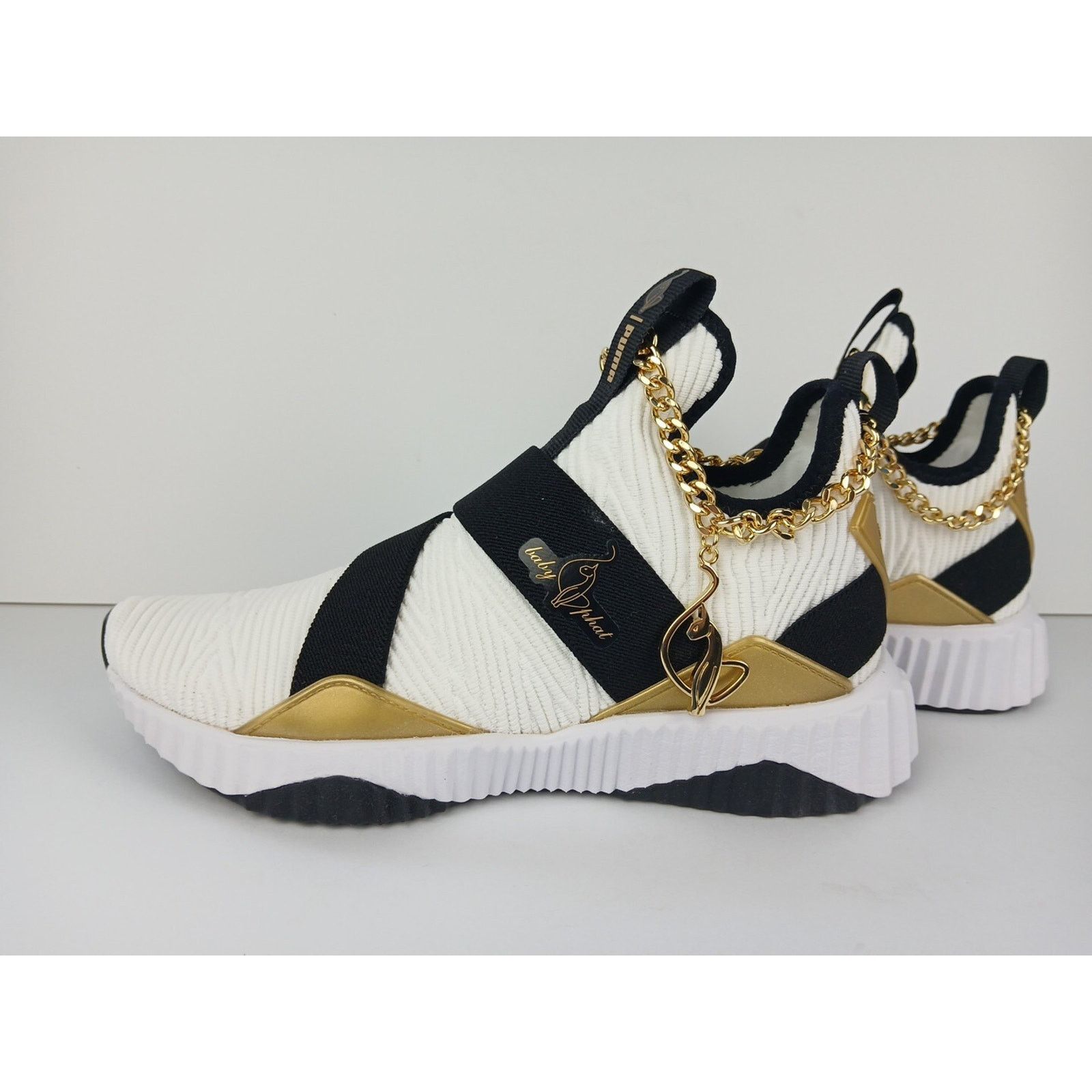 Puma Puma Baby Phat X Defy Mid Women Sz 6.5 White/Blk Shoes Size US 6.5 / IT 36.5 - 10 Thumbnail