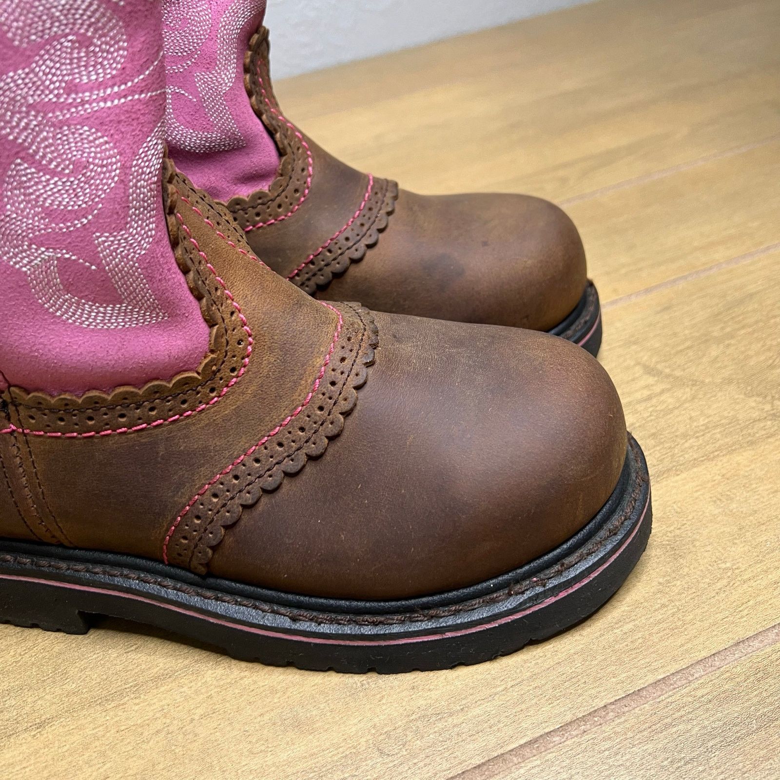 Vintage HYTEST Women's Sz 8 Western Wellington Steel Toe Safety Boot Size US 8 / IT 38 - 2 Thumbnail