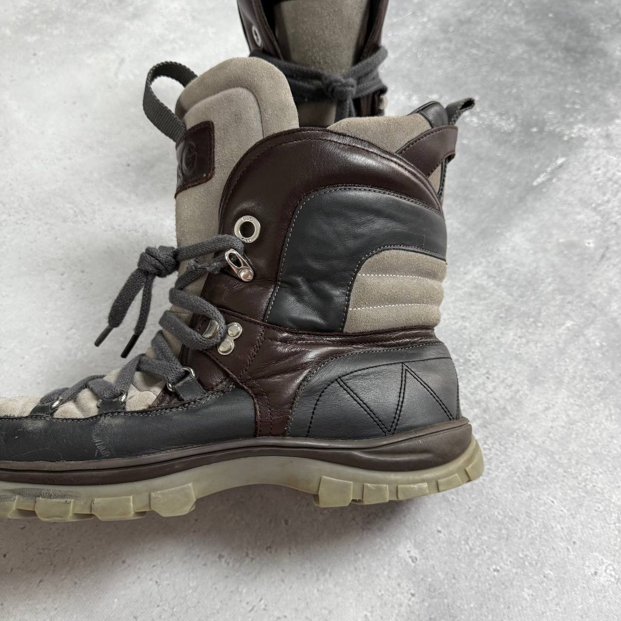 Dolce & Gabbana Dolce & Gabbana DG RTW F/W 2010 Apres Ski Boots Gray/ Brown Size US 10 / EU 43 - 8 Thumbnail