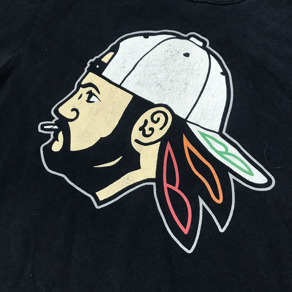 Vintage Vintage 90s Graphic Tee Head Portrait Streetwear Skate S Size US S / EU 44-46 / 1 - 4 Thumbnail