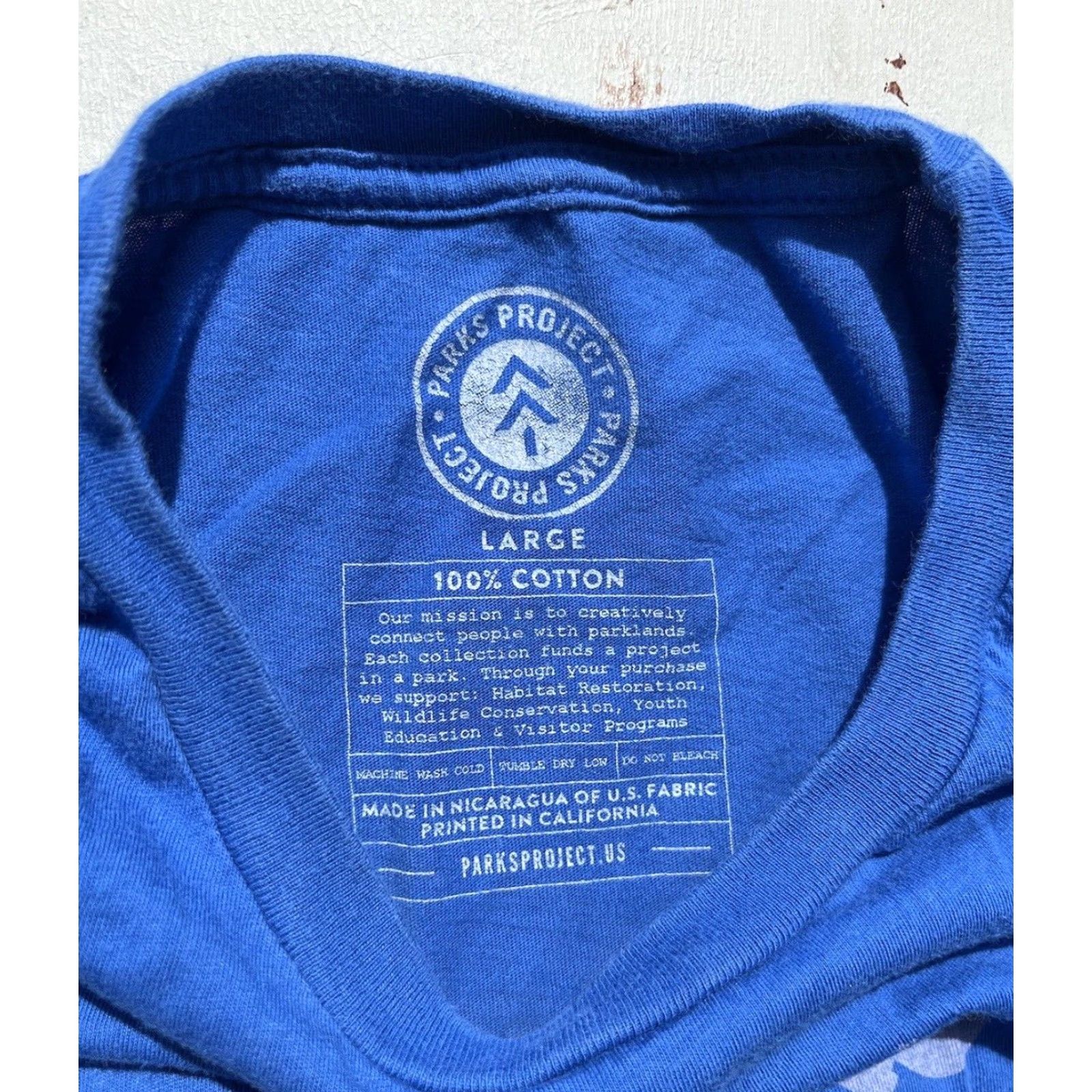 Parks Project Parks Project T-Shirt Men Blue National L Crew Outdoor 90s City Classic Desert USA Boho Dirtbag Size US L / EU 52-54 / 3 - 4 Thumbnail