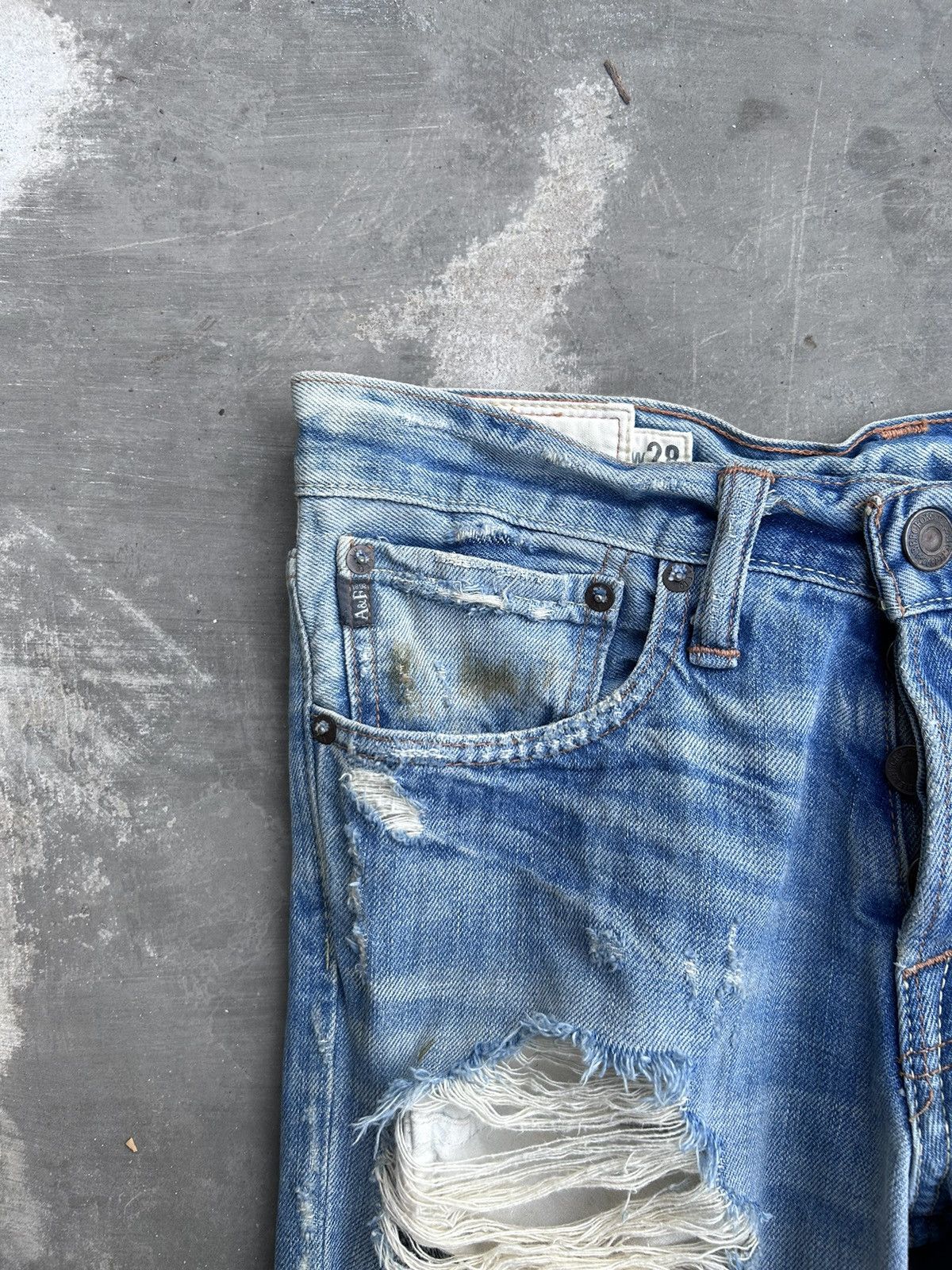 Abercrombie & Fitch × Vintage Abercrombie & Fitch Distressed Denim Size US 33 - 7 Thumbnail