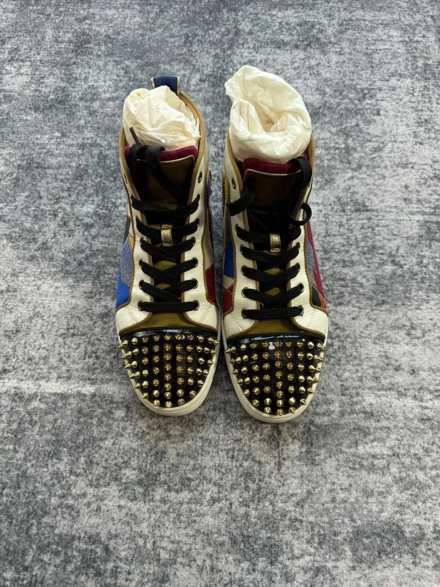 Christian Louboutin Christian Louboutin Colorful High-Top Sneakers. Size US 10.5 / IT 40.5 - 2 Thumbnail