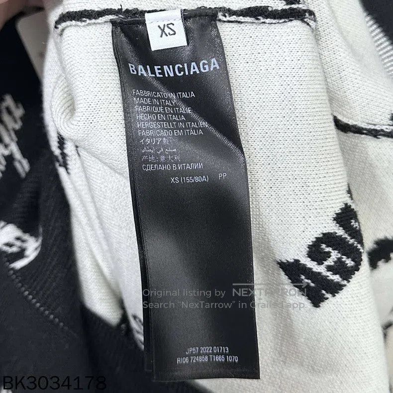 Balenciaga Balenciaga Multi-Element Bullet Screen Full Print Knit Swe Size US XS / EU 42 / 0 - 4 Thumbnail