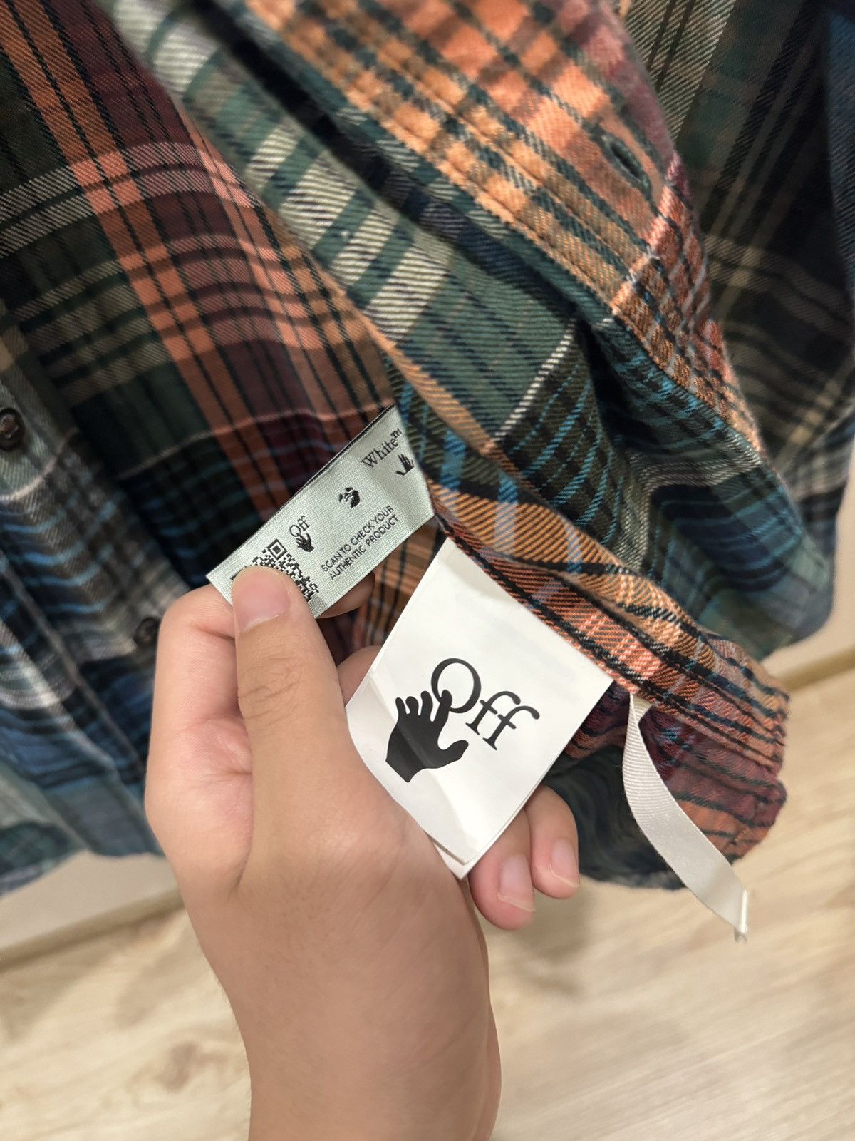 Off-White OFF-WHITE STENCIL FLANNEL MULTI CHECK SHIRT Size US XS / EU 42 / 0 - 5 Thumbnail