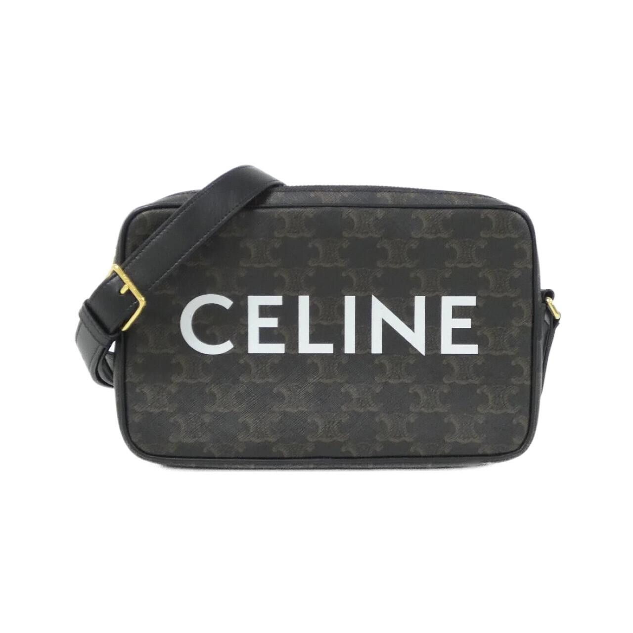 Celine Celine Celine Medium Messenger Trionphe Canvas Calf Shoulder Bag Leather Shoulder Bag 194502CIM DUTY FREE for USA Size ONE SIZE - 1 Thumbnail