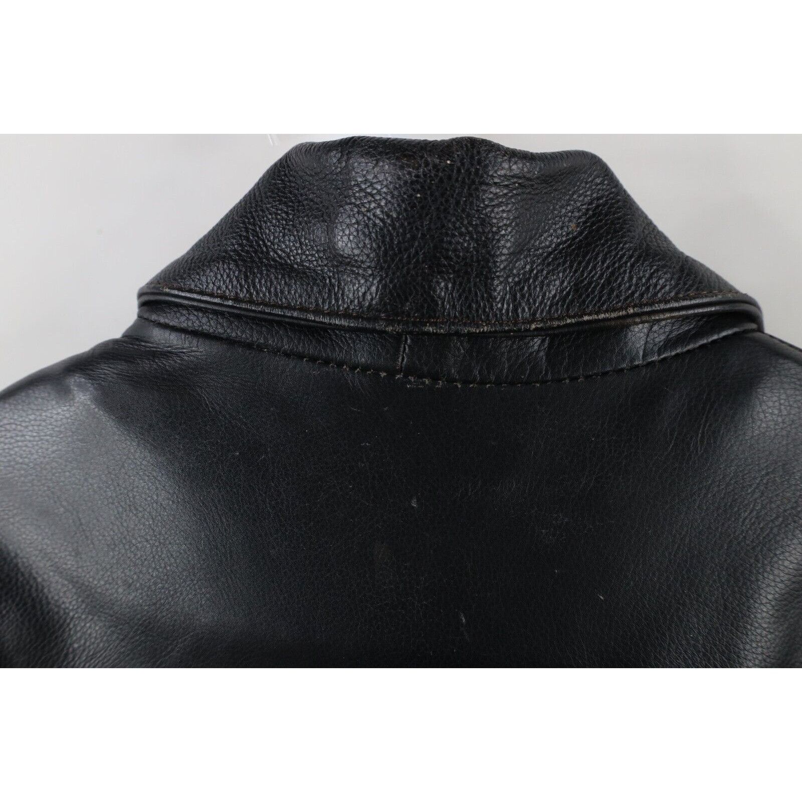 Vintage Vintage 90s Streetwear Heavyweight Leather Moto Jacket 3XL Size US XXL / EU 58 / 5 - 16 Thumbnail