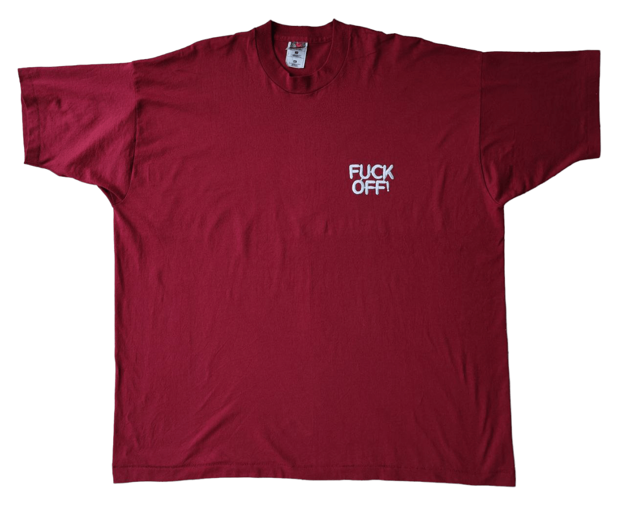 image of Fuck Art Make Tees x Humor 90's Vintage Humor Embroidered T in Burgandy, Men's (Size 2XL)