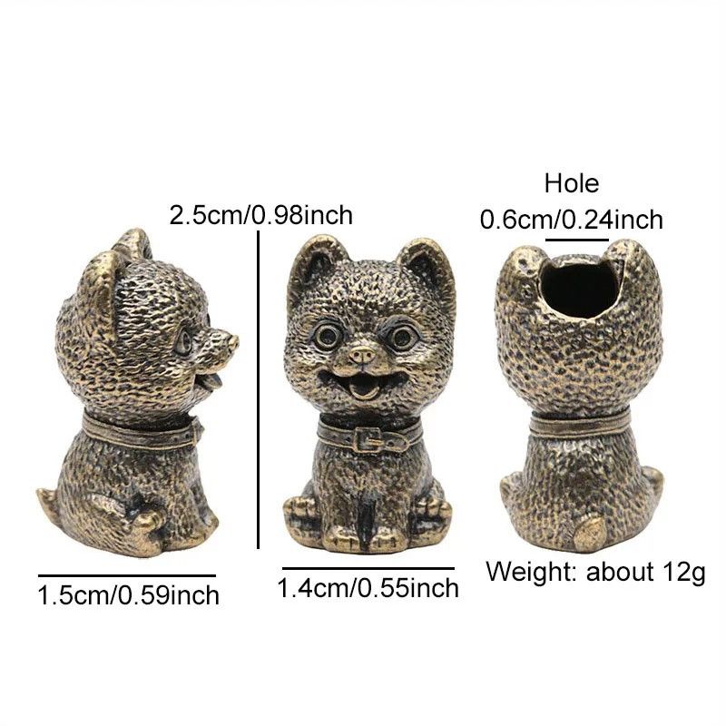 Handmade 2Pcs Cute Puppy Knife Beads Paracord Bead Zipper Umbrella Size ONE SIZE - 6 Thumbnail