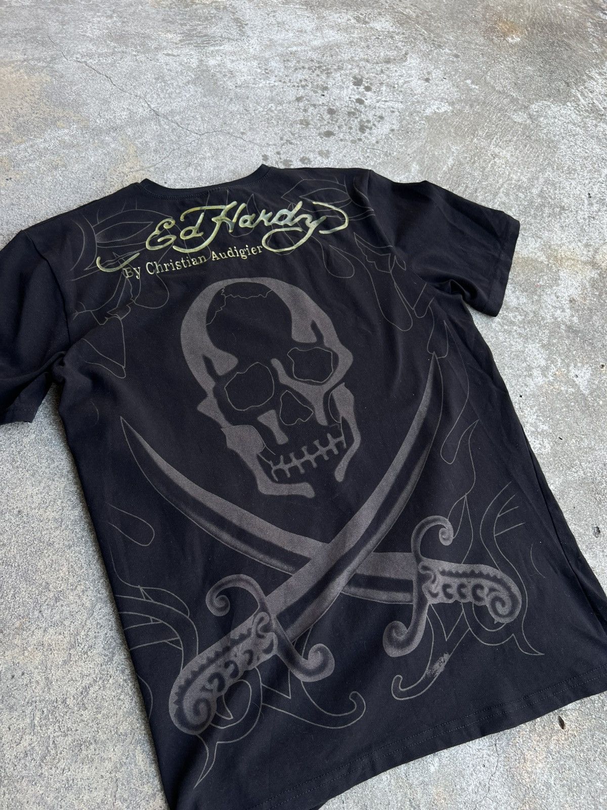 Ed Hardy Ed Hardy Christian Audigier Big Logo T-shirt Full Print Y2k Size US L / EU 52-54 / 3 - 8 Thumbnail