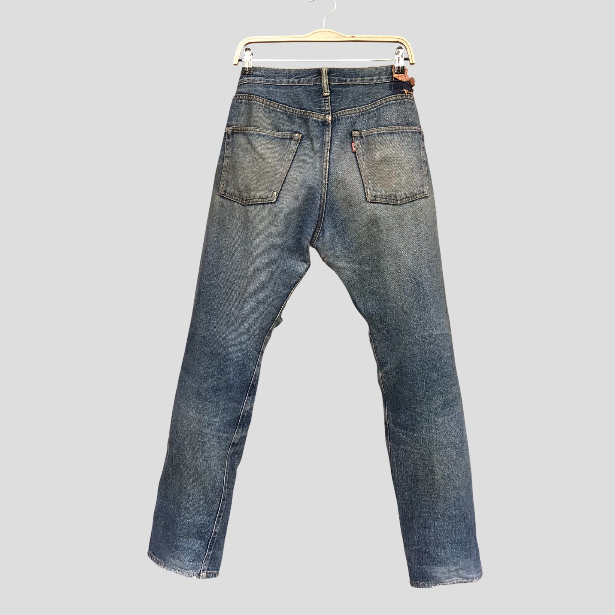 Denime Denime Selvedge Jeans Distressed Ripped Workwear Size US 30 / EU 46 - 2 Thumbnail
